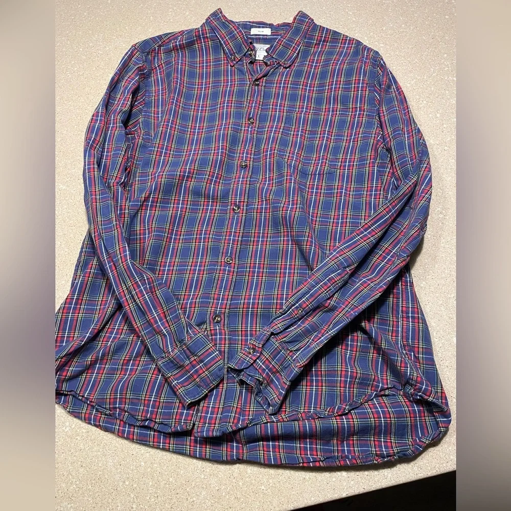 J. Crew Multicolor Plaid Casual Shirt